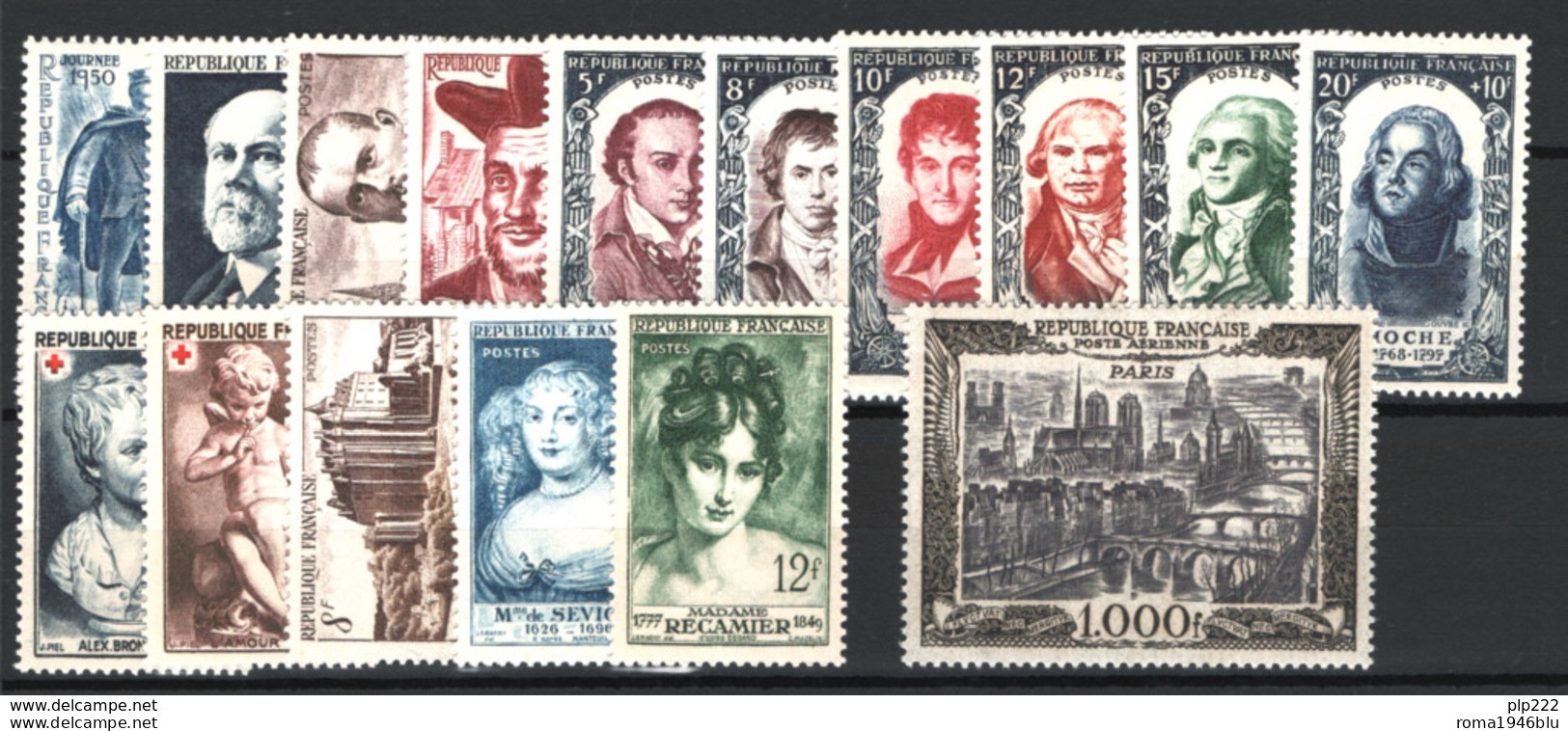 Francia 1950 Annata Complete  Con Posta Aerea / Complete Year With Air Mail **/MNH VF - 1950-1959