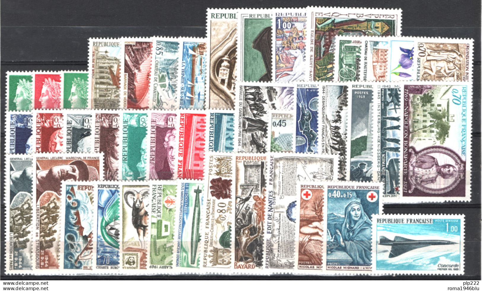 Francia 1969 Annata Completa / Complete Year Set **/MNH VF - 1960-1969