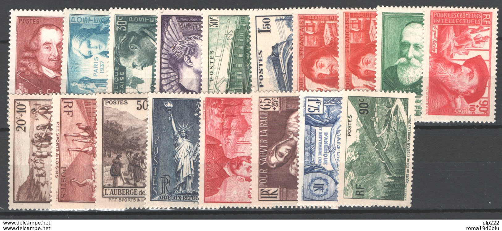 Francia 1937 Unif.335/47,352/53,356/58 **/MNH VF/F - Unused Stamps