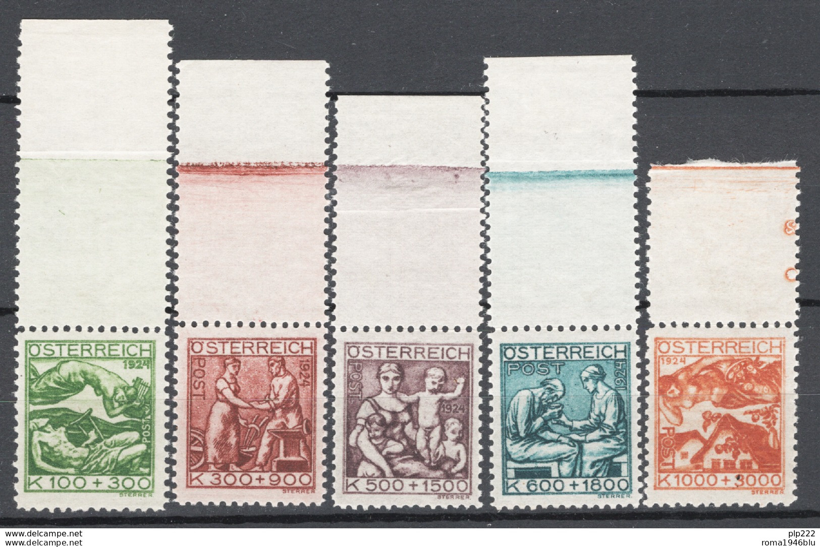 Austria 1924 Unif.326/30 **/MNH VF/F - Unused Stamps