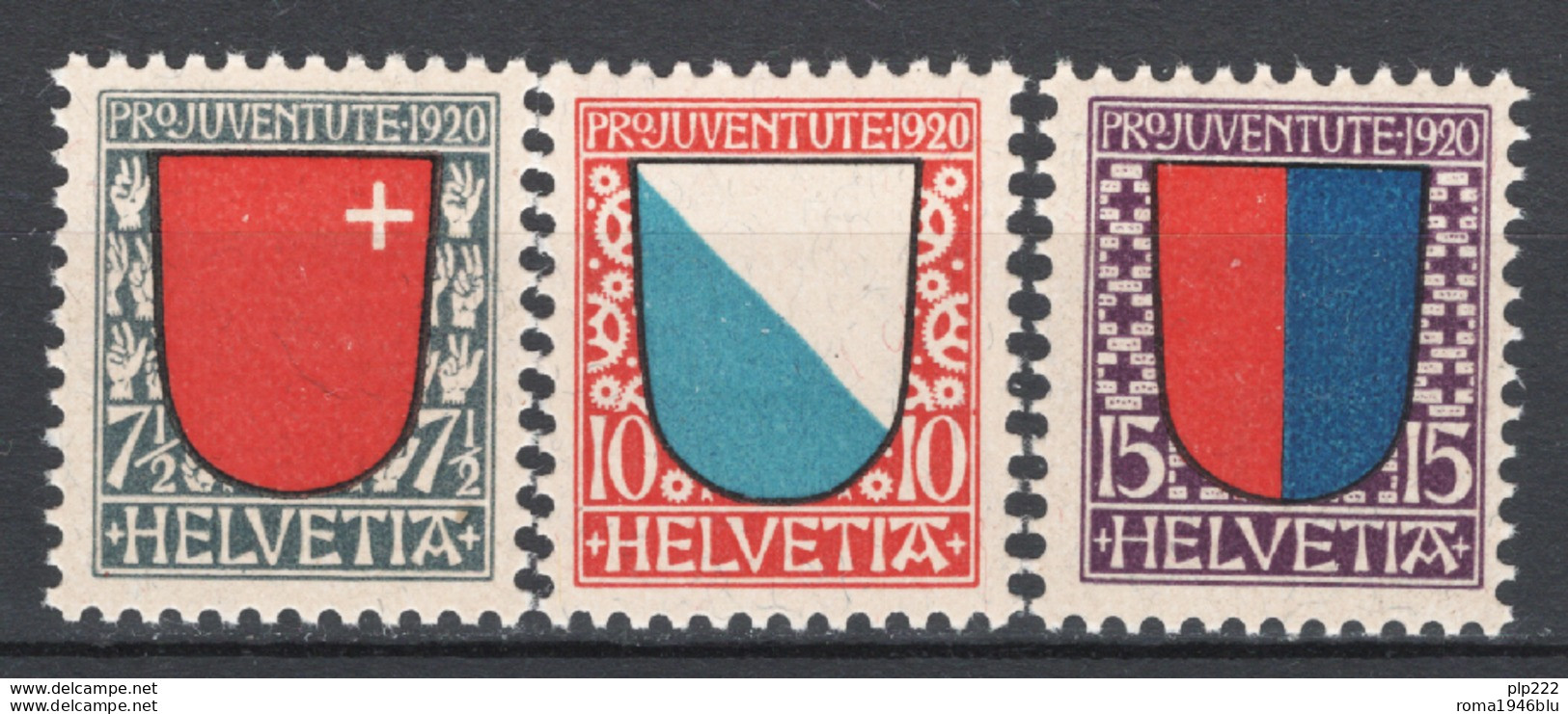 Svizzera 1920 Pro Juventute Unif.176/78 **/MNH VF/F - Ungebraucht