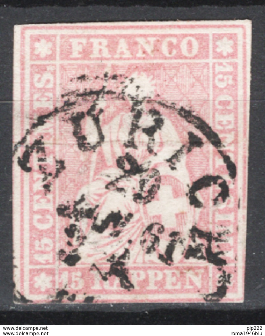 Svizzera 1854 Unif.28 O/Used VF/F - Gebraucht