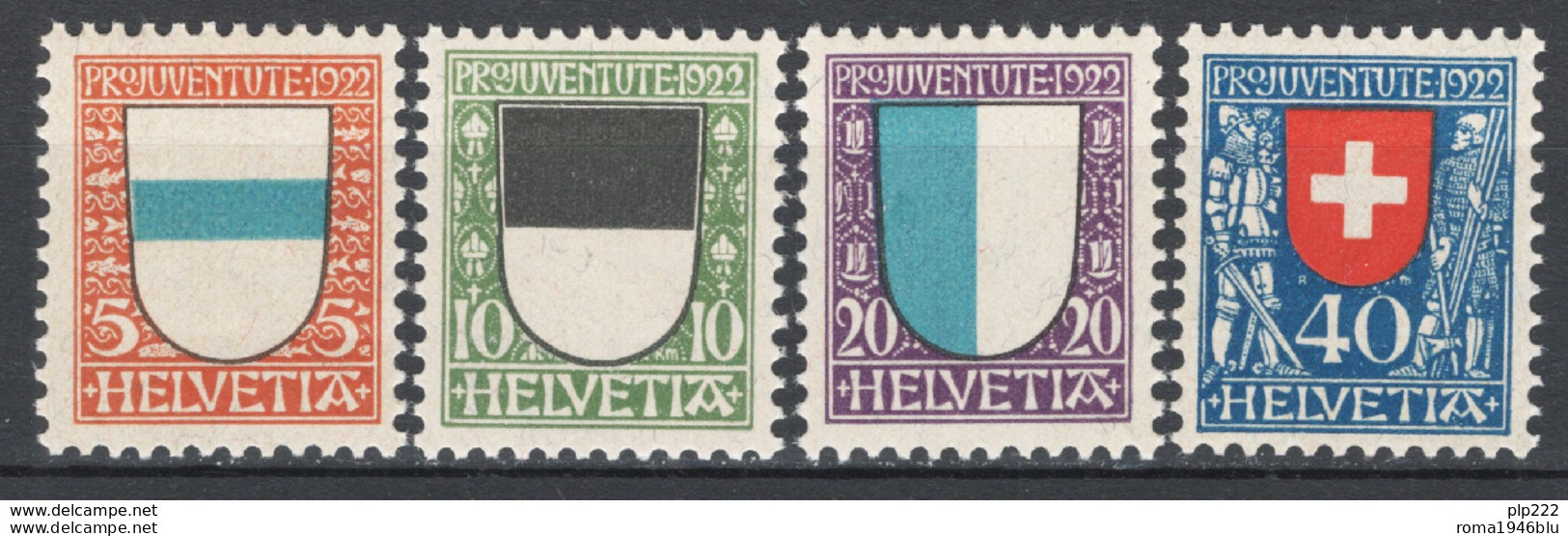 Svizzera 1922 Pro Juventute Unif.188/91 **/MNH VF/F - Unused Stamps