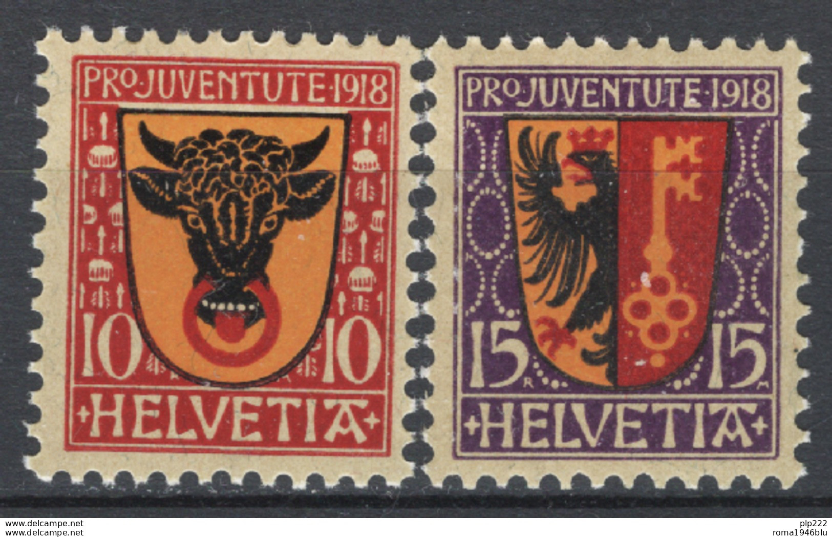 Svizzera 1918 Pro Juventute Unif.168/69 **/MNH VF/F - Ungebraucht