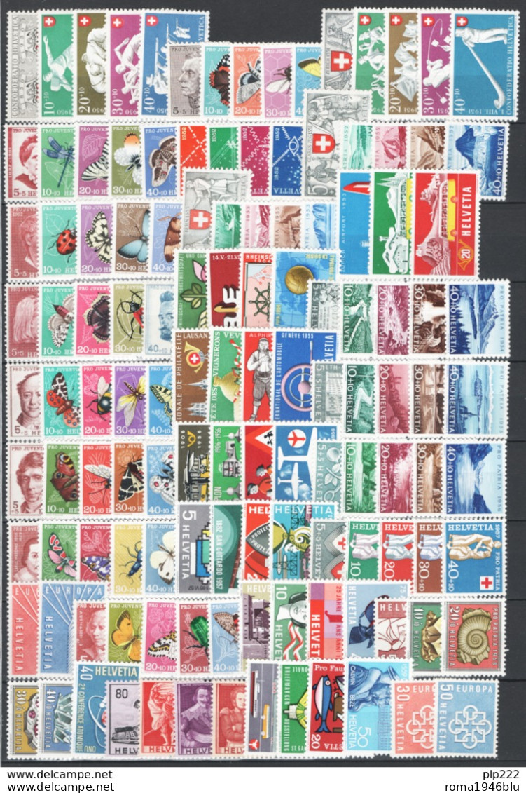 Svizzera 1950/59 Periodo Completo /Complete Period **/MNH VF - Unused Stamps