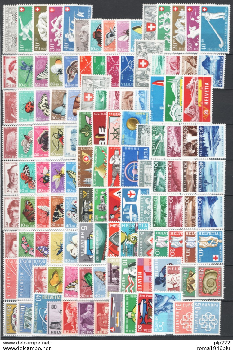 Svizzera 1950/59 Periodo Completo /Complete Period **/MNH VF - Ungebraucht