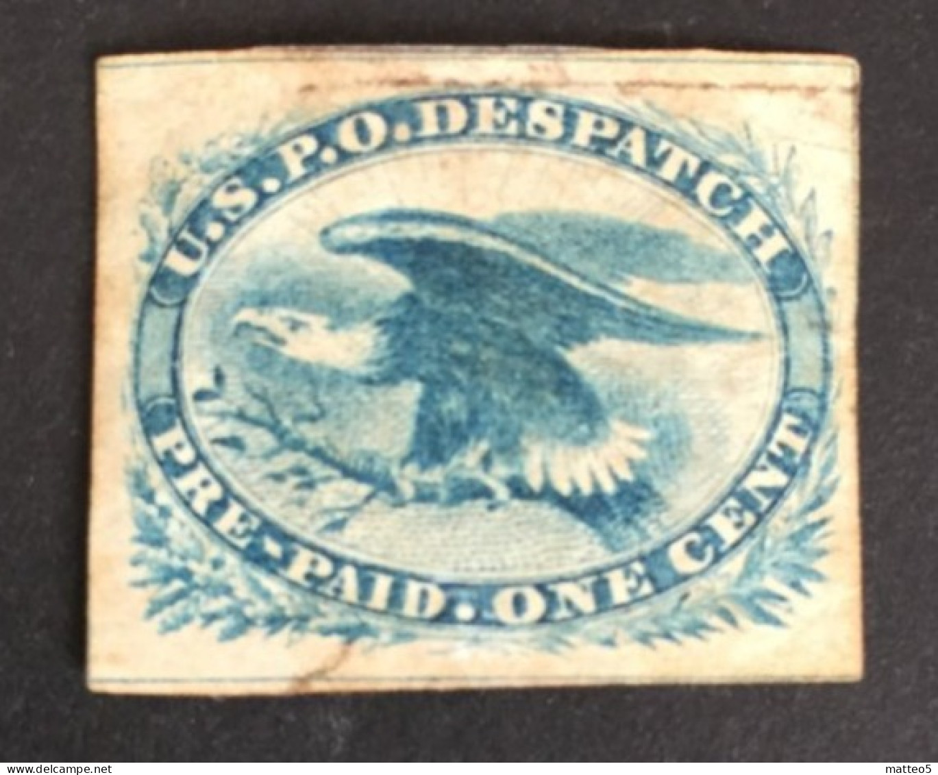 1851 - United States - Despatch - Carriers' Stamps - Bald Eagle 1c.  Used - Lokalausgaben