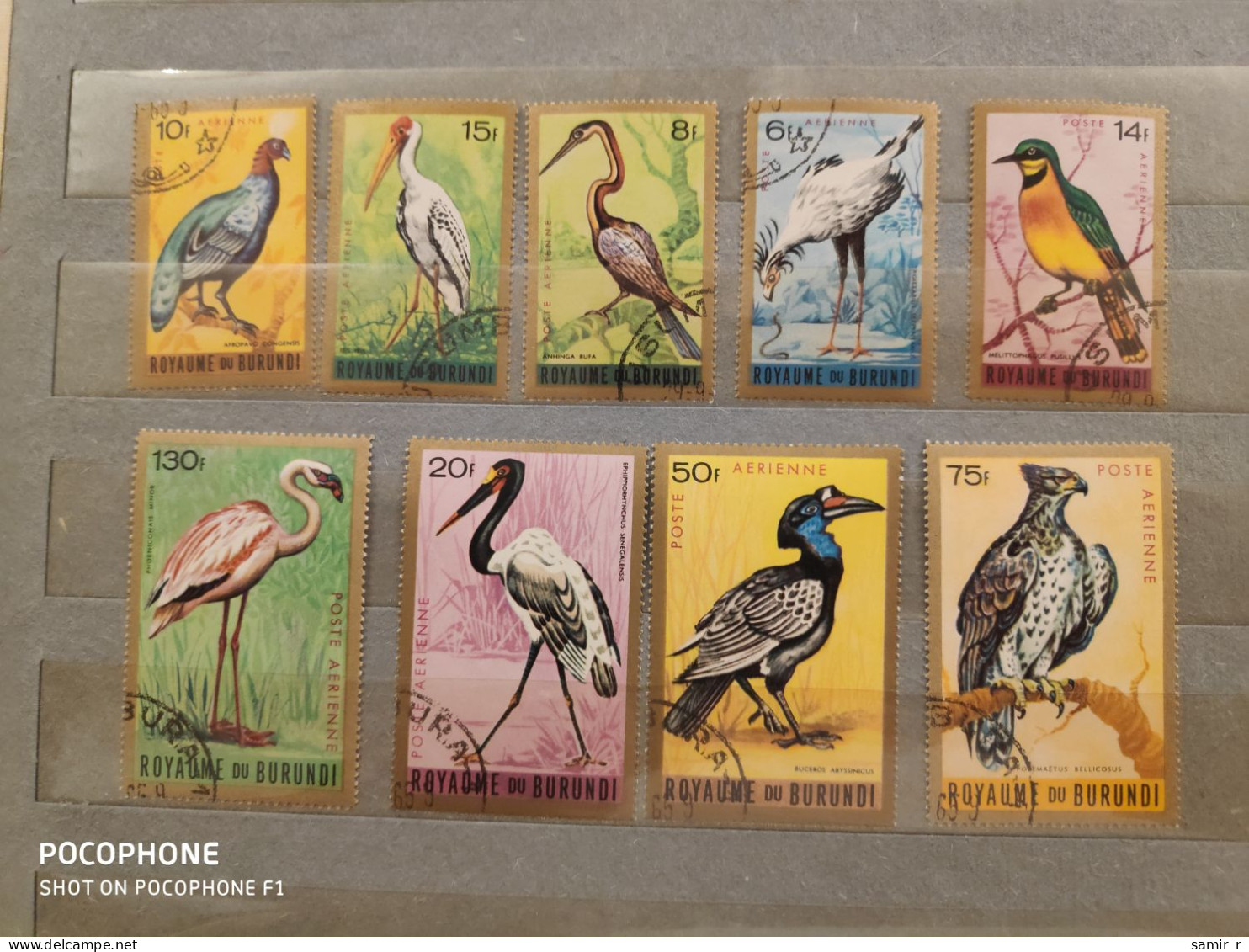 Burundi	Birds (F49) - Used Stamps