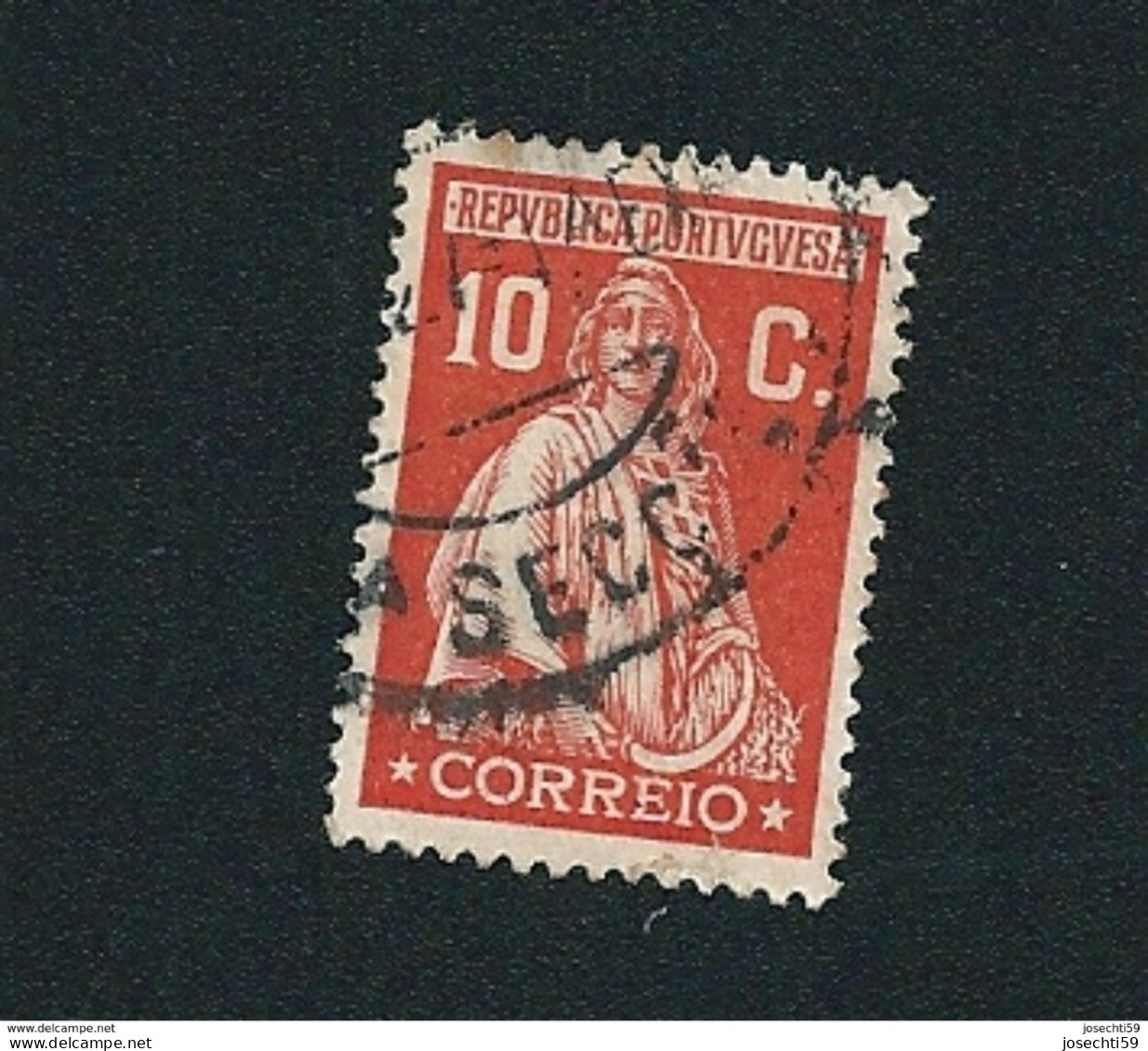 N° 419 Cérèe  10c Rouge  Timbre  Portugal Oblitéré 1926 - Oblitérés