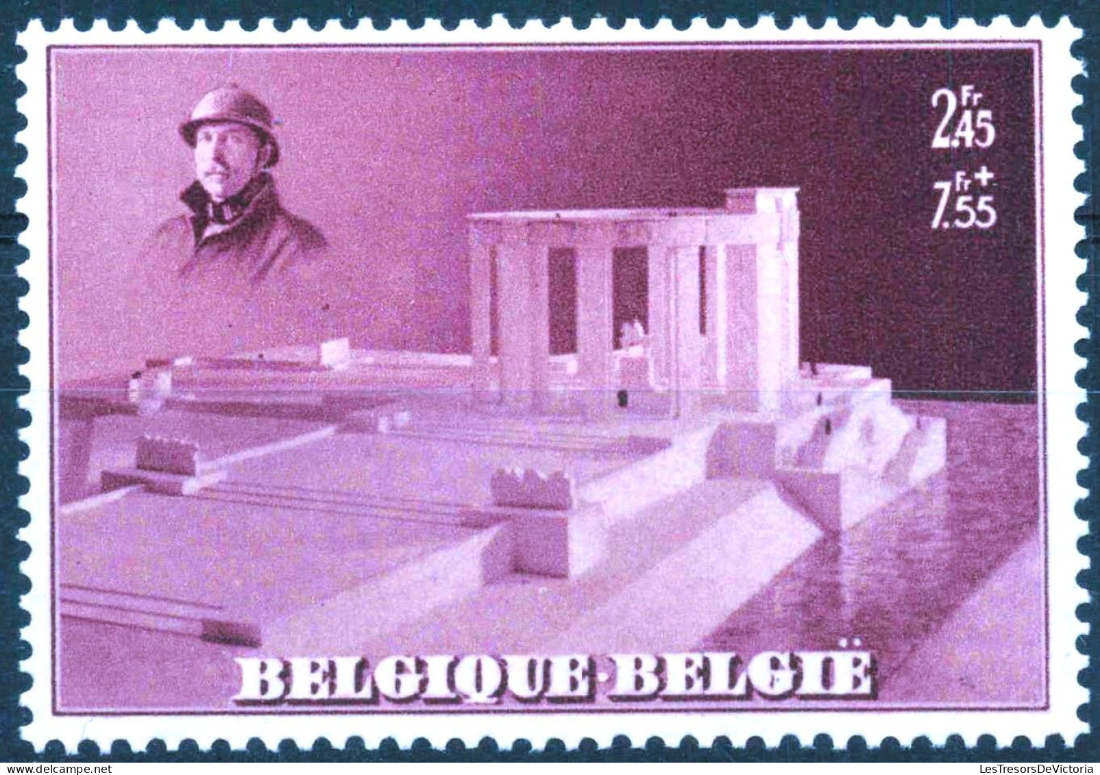 Timbre - Belgique - COB 465 A ** MNH - 1938 - Le Roi Albert 1er à Nieuwport - Cote 20 - Ungebraucht