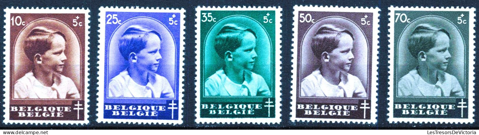 Timbre - Belgique - COB 438/46** MNH - 1936-1937 - Prince Baudoin - Cote 36,5 - Nuovi