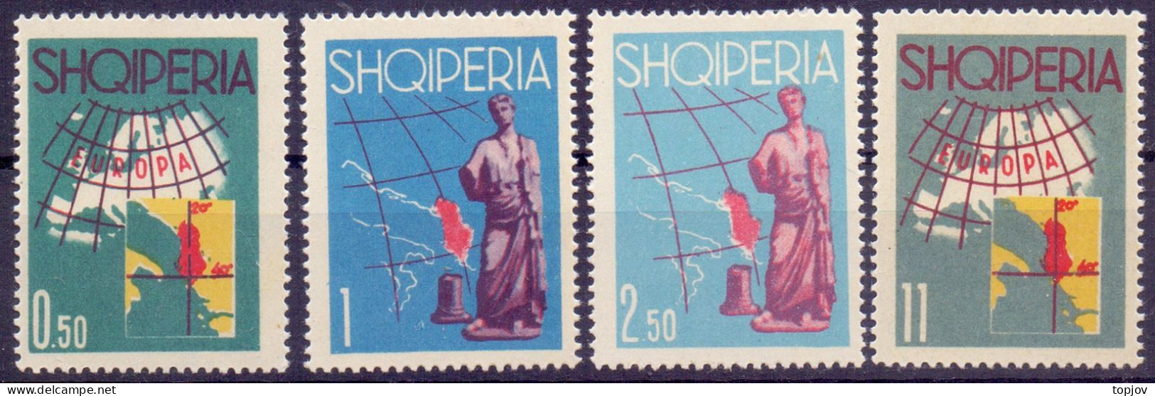 ALBANIA - EUROPA  - ARCHEOLOGY - MAPS- **MNH - 1962 - Archéologie