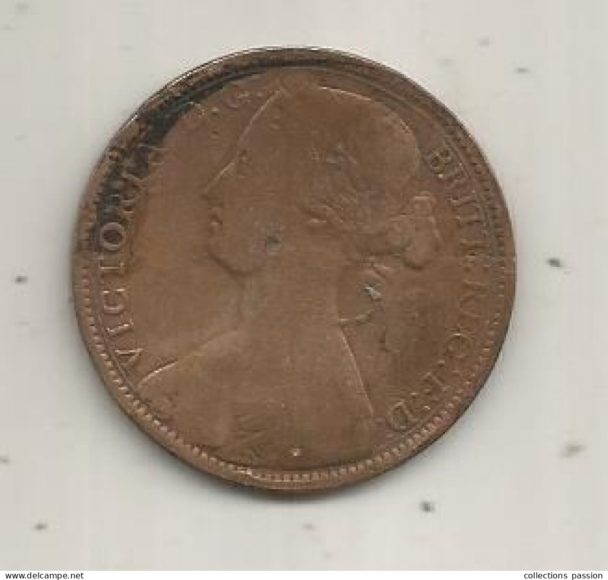 Monnaie, Grande Bretagne, Angleterre, 1 , One Penny, 1863, 2 Scans - Sonstige & Ohne Zuordnung