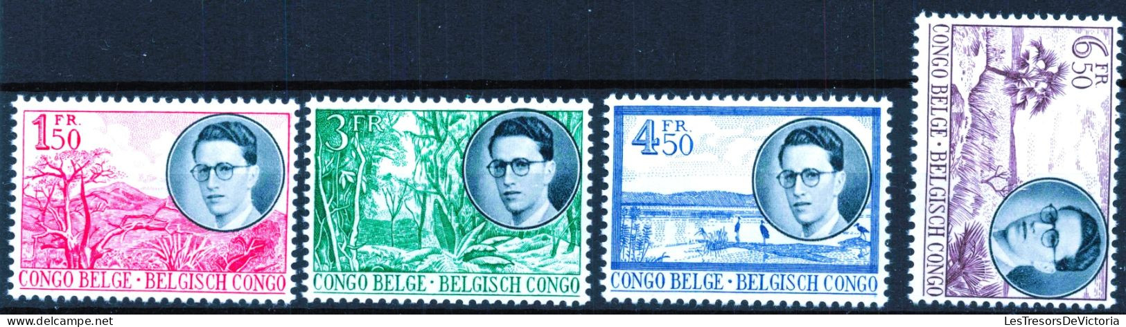 Timbre - Belgique - COB 329/36* -1955 - Voyage Royal Au Congo Predominance Néerlandaise Et Française - Cote 32 - Unused Stamps