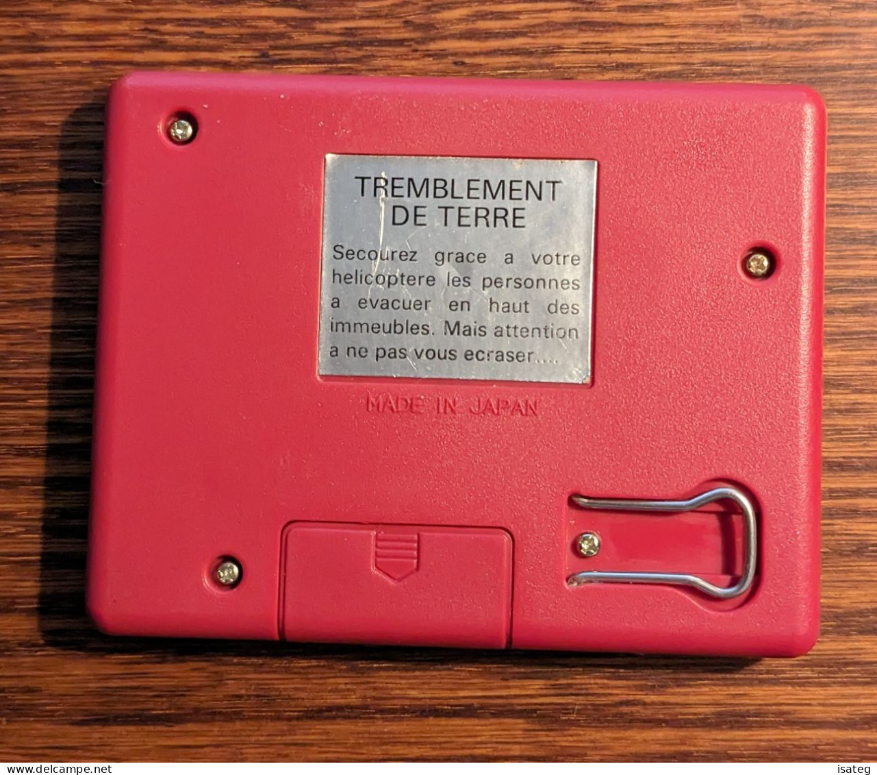 Jeu Électronique LCD Vintage "Tremblement De Terre" - France Double R - Autres & Non Classés