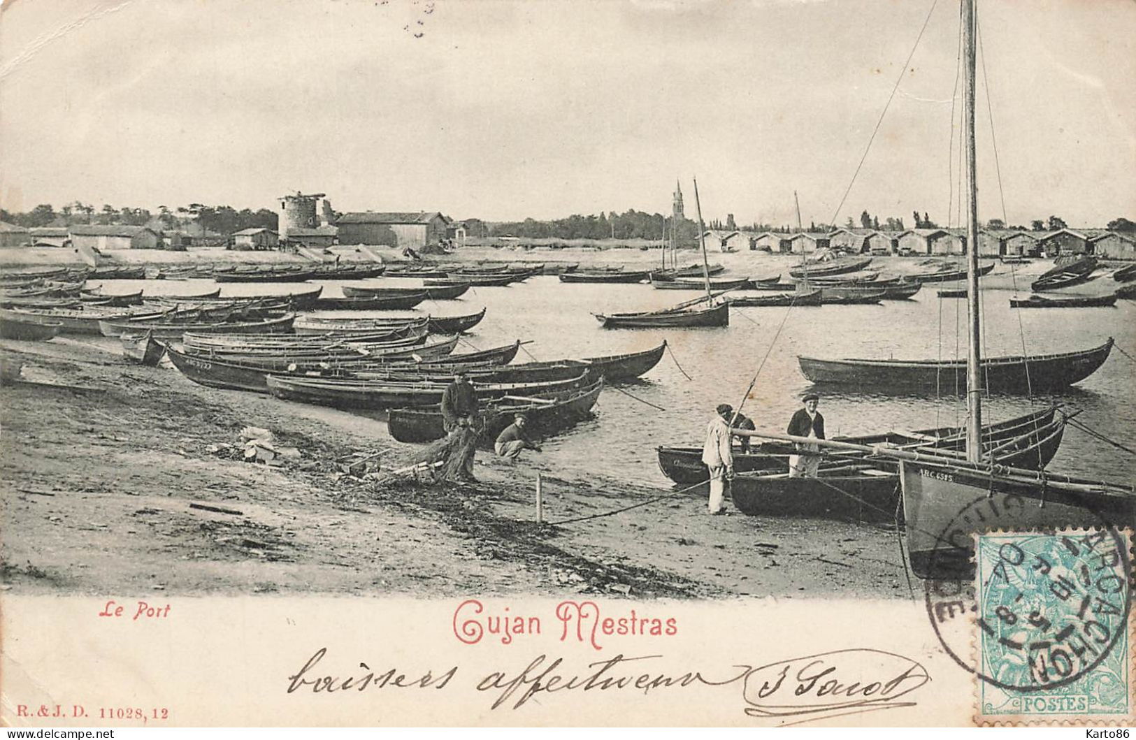 Gujan Mestras * Vue Sur Le Port Du Village * Bateaux - Gujan-Mestras