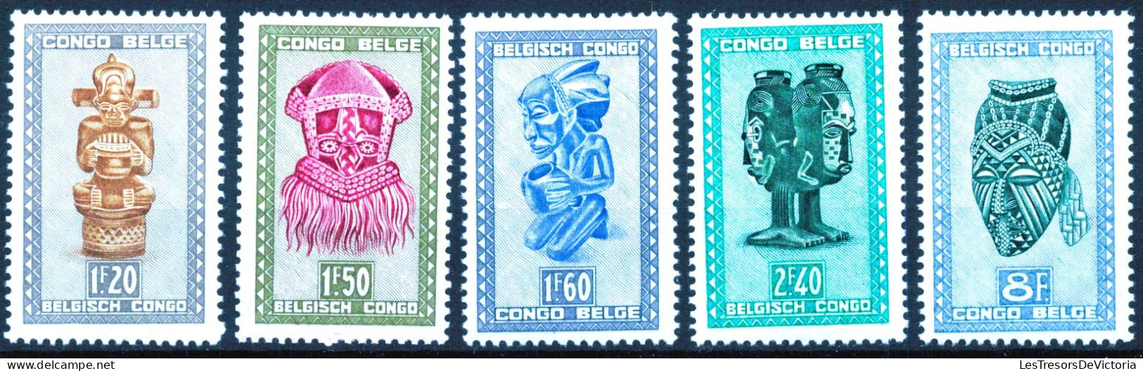 Timbre - Congo Belge - COB 277/95* - 1947 - Artisanat Et Masques - Cote 55 - Ongebruikt