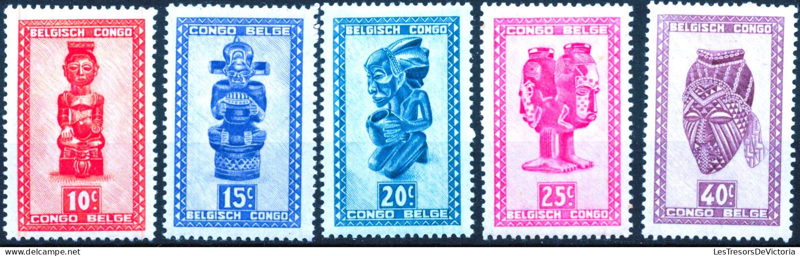 Timbre - Congo Belge - COB 277/95* - 1947 - Artisanat Et Masques - Cote 55 - Unused Stamps