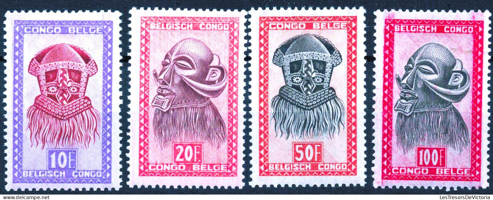 Timbre - Congo Belge - COB 277/95* - 1947 - Artisanat Et Masques - Cote 55 - Nuevos