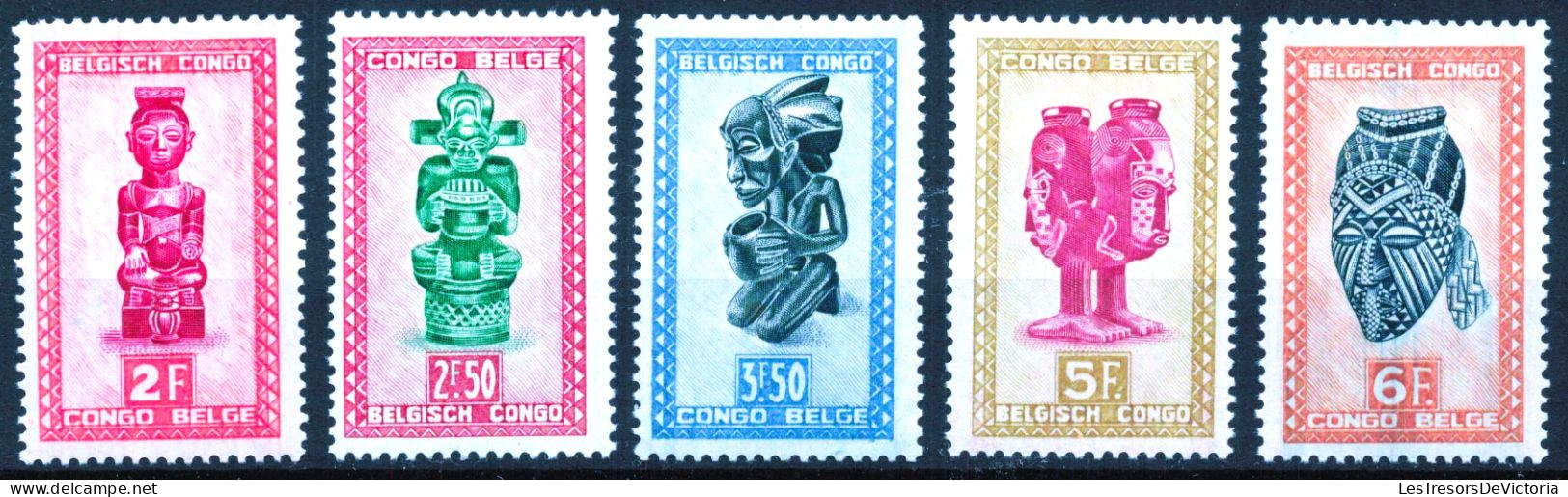 Timbre - Congo Belge - COB 277/95* - 1947 - Artisanat Et Masques - Cote 55 - Ungebraucht