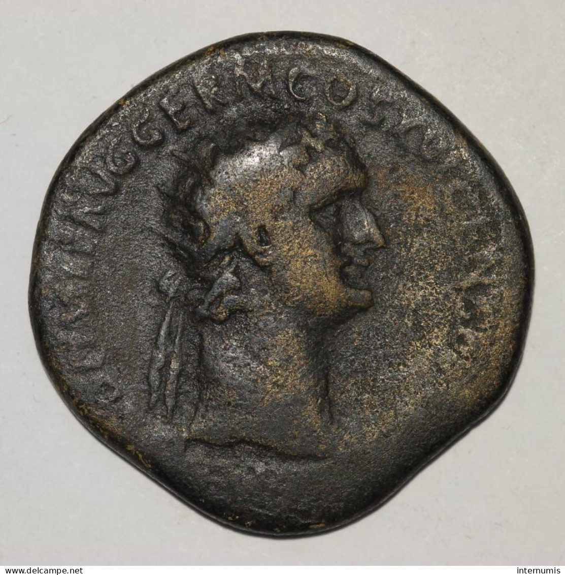 Rome, Domitien (Domitian), Dupondius - VIRTVTI AVGVSTI S C, (90-91), Bronze, TB (F), RIC II.1 #299 - La Dinastia Flavia (69 / 96)