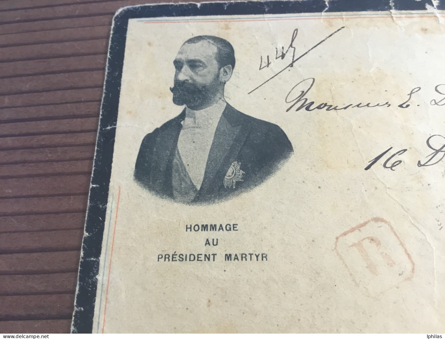 Frankreich 1894 Hommage Au Président Martyr Ganzssache - Overprinted Covers (before 1995)