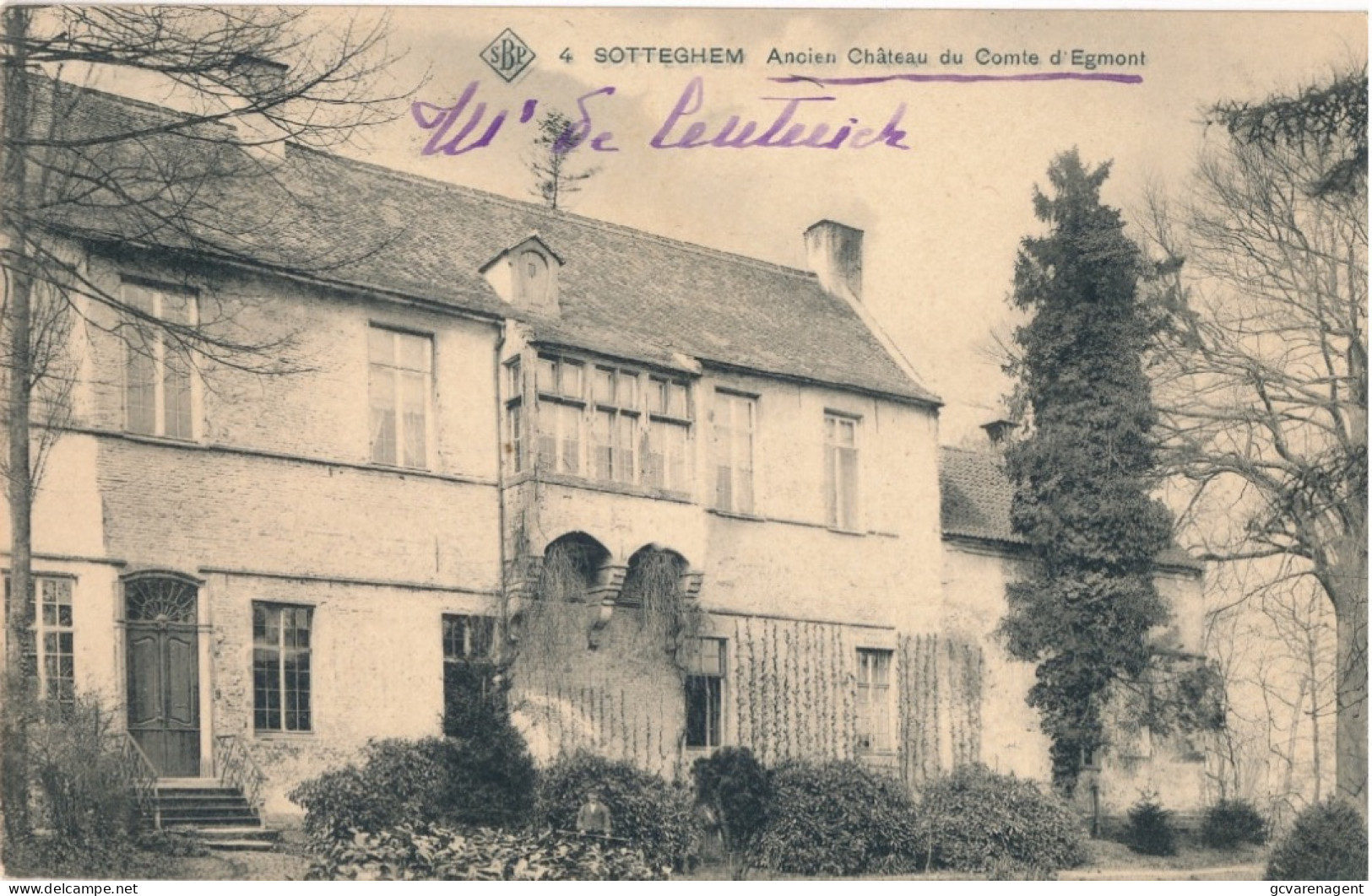 ZOTTEGEM  ANCIEN CHATEAU DU COMTE D'EGMONT     2 SCANS - Zottegem