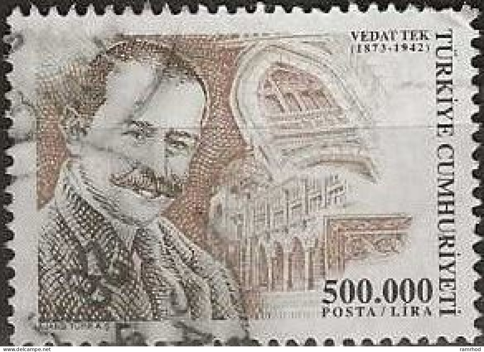 TURKEY 2002 Personalities - 500000l. Vedat Tek (architect) FU - Usados