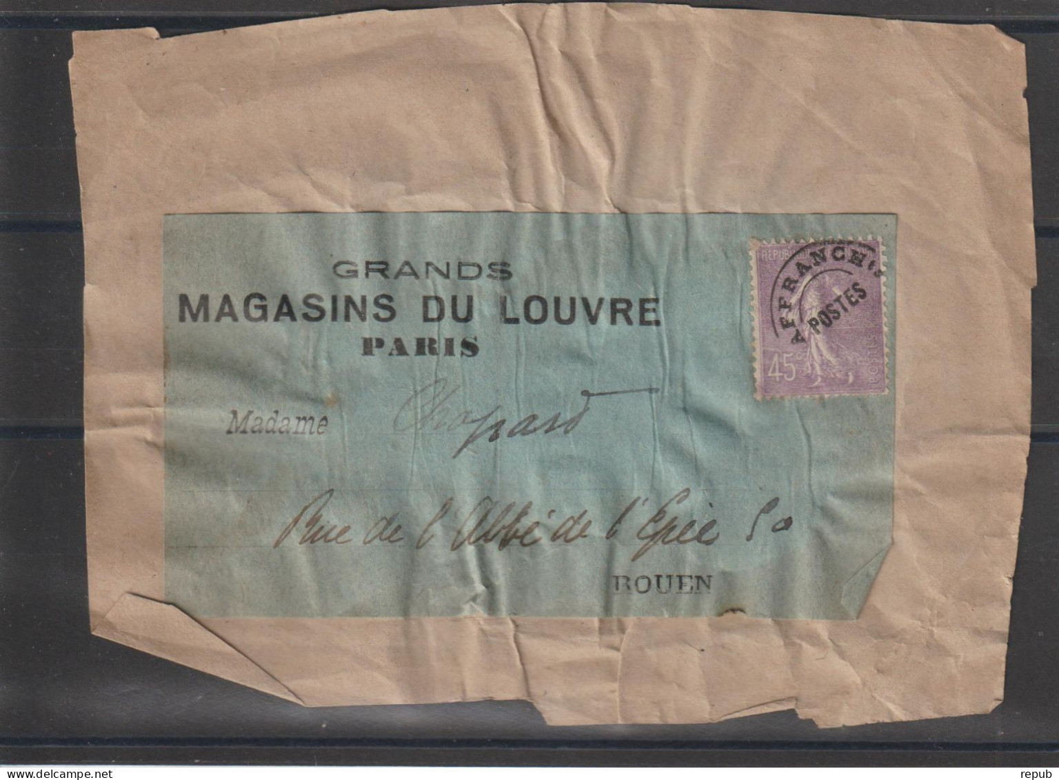 France étiquette Colis Magasin Du Louvre Avec Préo 46 Voir Scan Pour L'état - 1893-1947