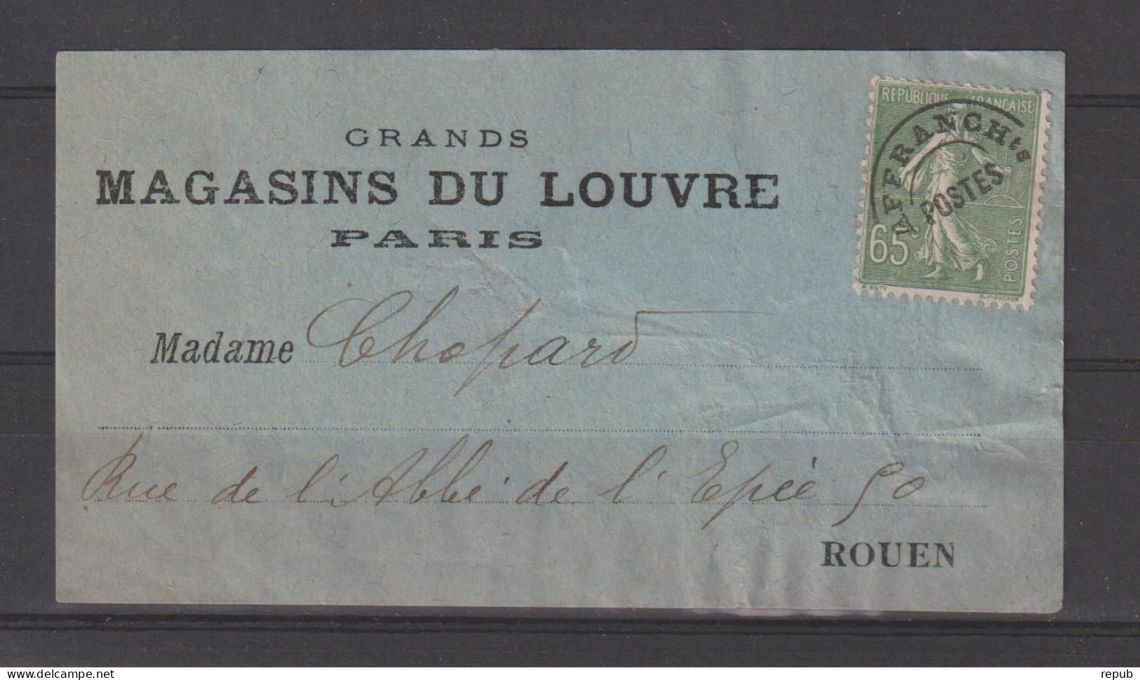 France étiquette Colis Magasin Du Louvre Avec Préo 49 Voir Scan Pour L'état - 1893-1947