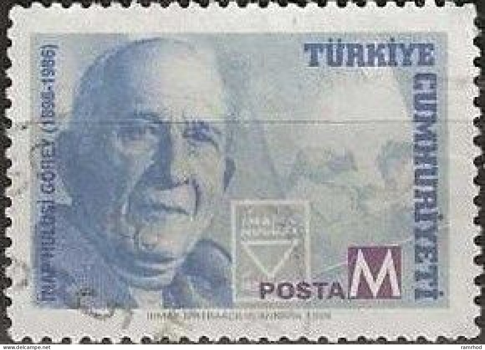 TURKEY 1998 Death Anniversaries - (M) - Ihap Hulusi Gorey (graphic Designer, 12th Anniversary) FU - Oblitérés