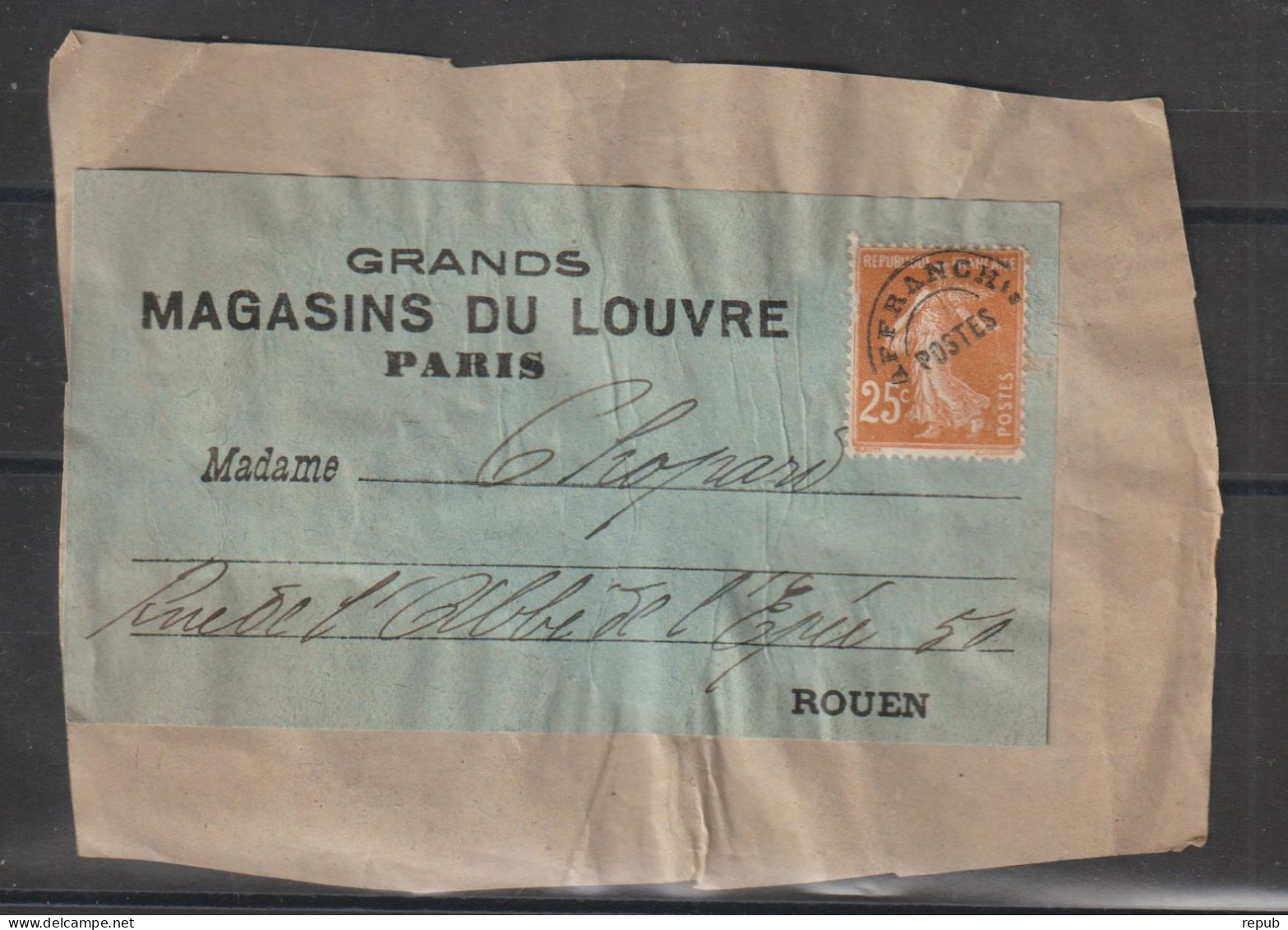 France étiquette Colis Magasin Du Louvre Avec Préo 57 Voir Scan Pour L'état - 1893-1947