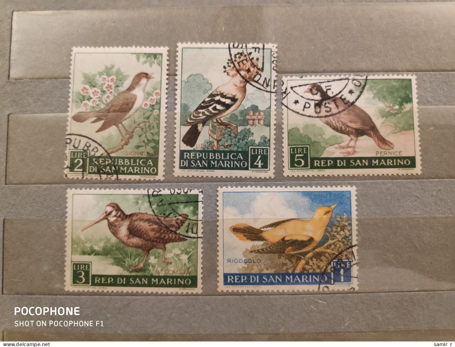 San Marino	Birds (F49) - Used Stamps