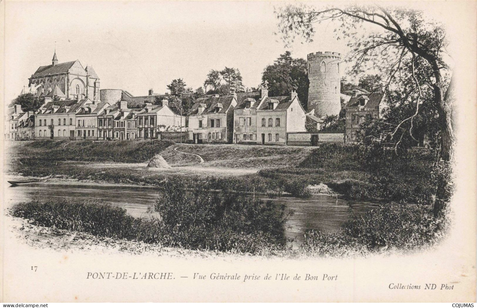 27 - PONT DE L'ARCHE _S23342_ Vue Générale Prise De L'Ile De Bon Port - Pont-de-l'Arche