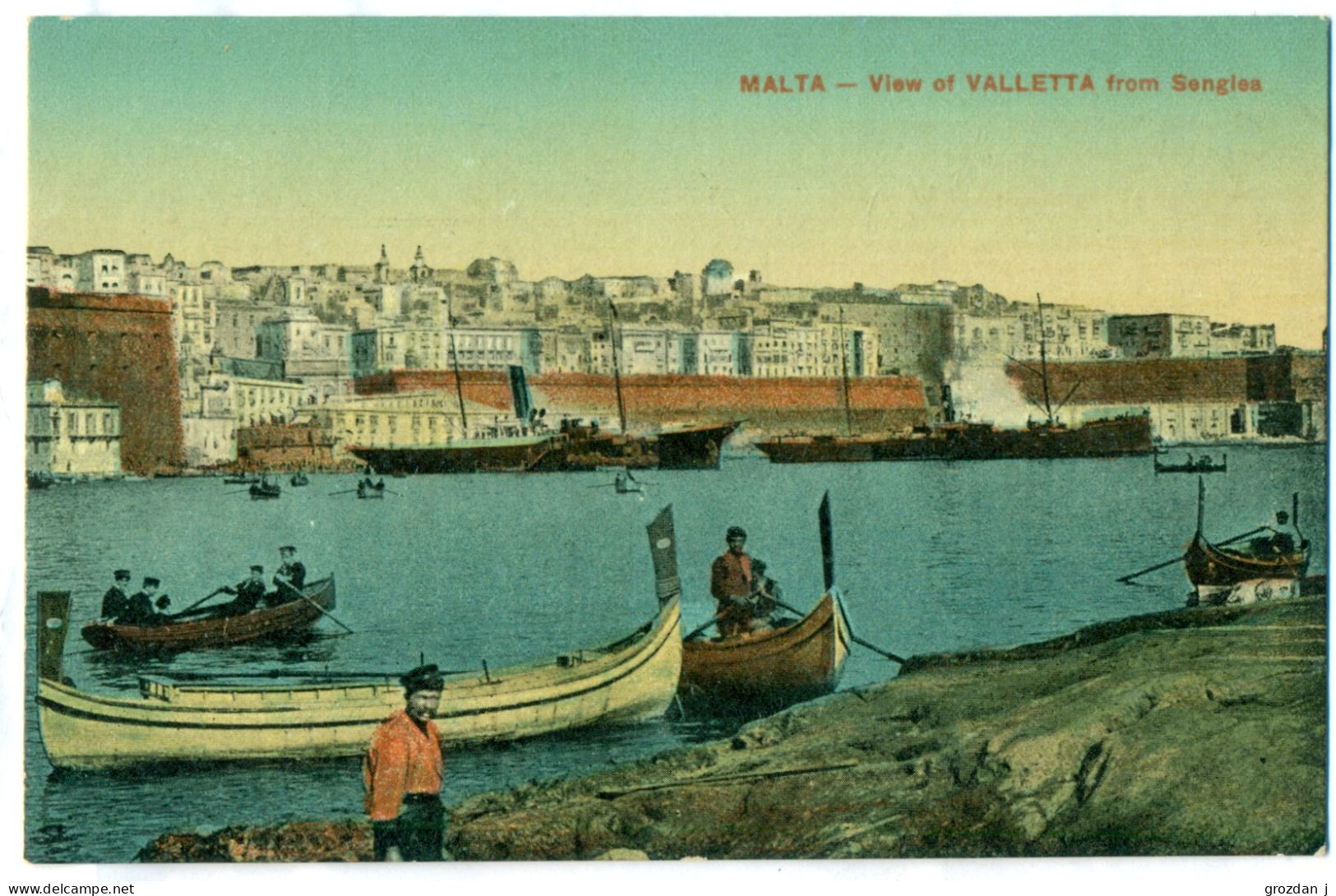 Malta, View Of Valletta From Senglea - Malte