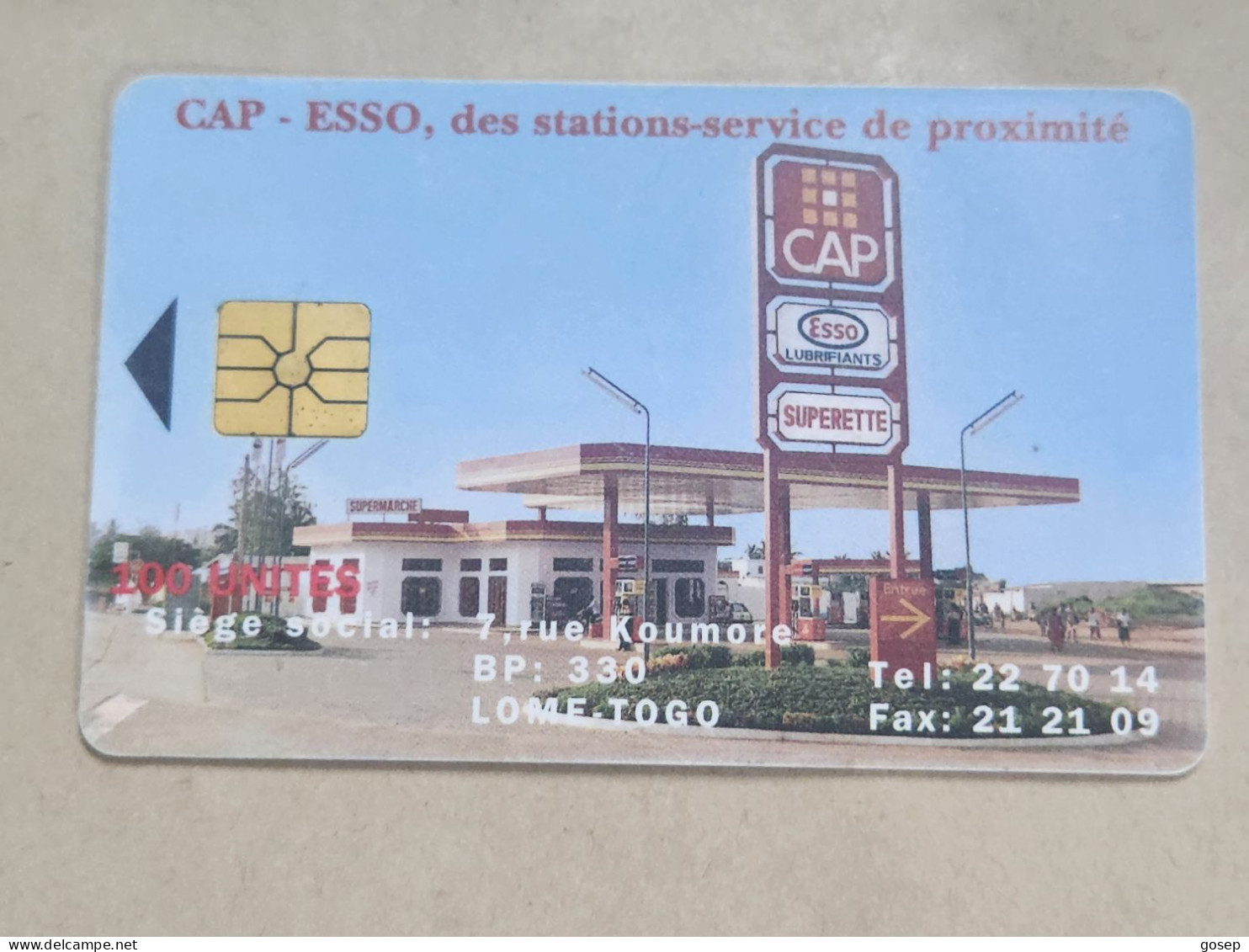 TOGO-(TG-OPT-0024)-CAP ESSO-(25)-(100units)-(00343104)-(card Chip)-used Card+1card Prepiad Free - Togo