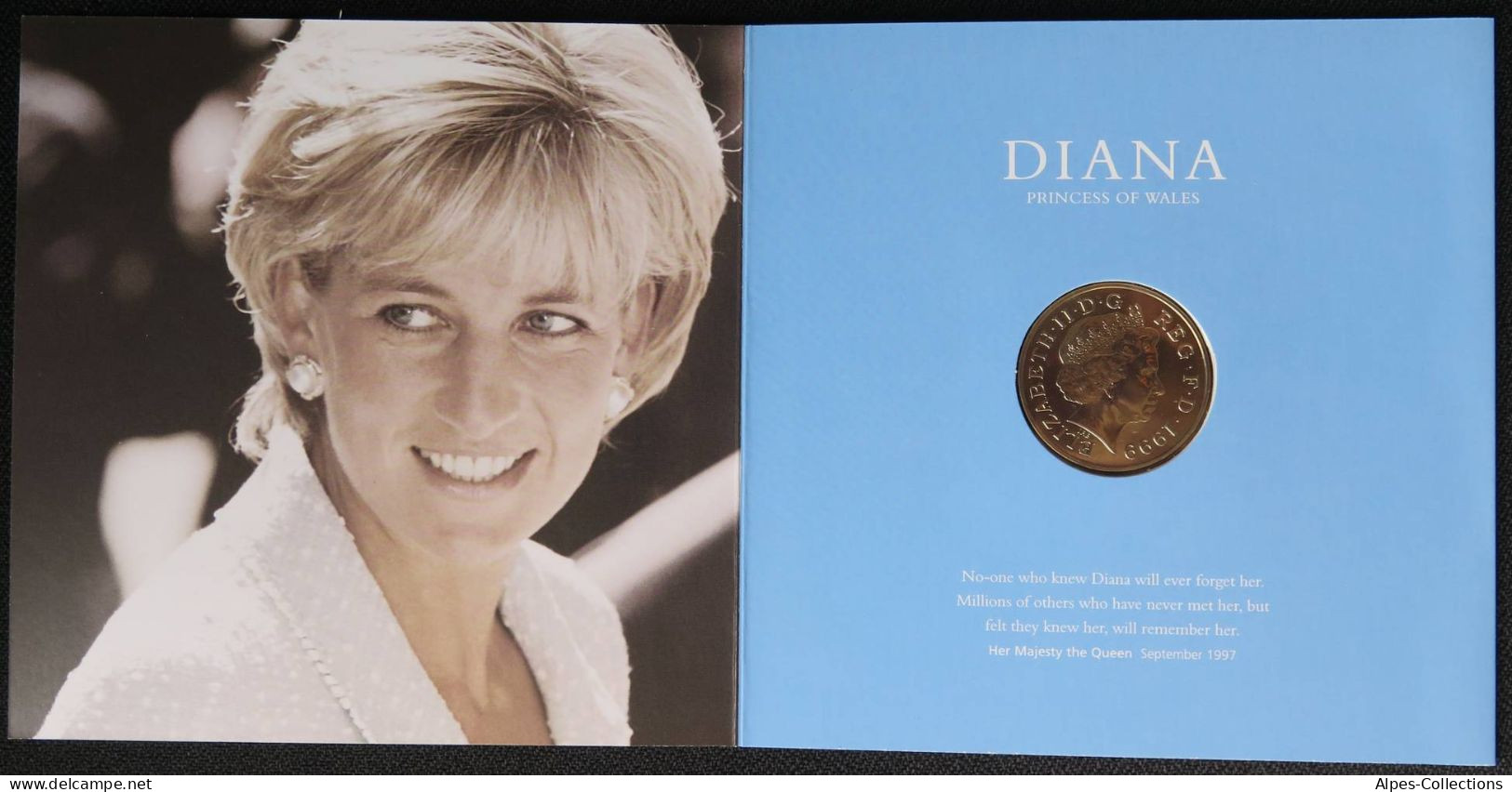 GBR997 - ANGLETERRE - 5 Pounds 1999 - Memorial Coin Of Diana 1961-1997 - Mint Sets & Proof Sets