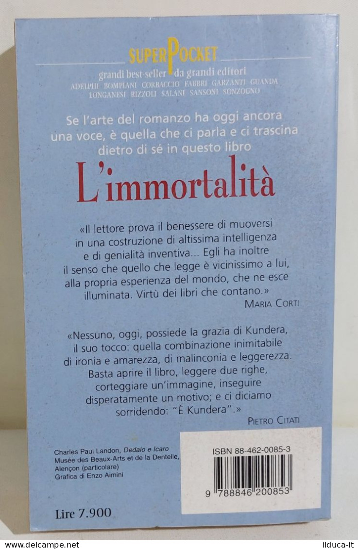 I116385 Milan Kundera - L'immortalità - Super Pocket 1999 - Classici