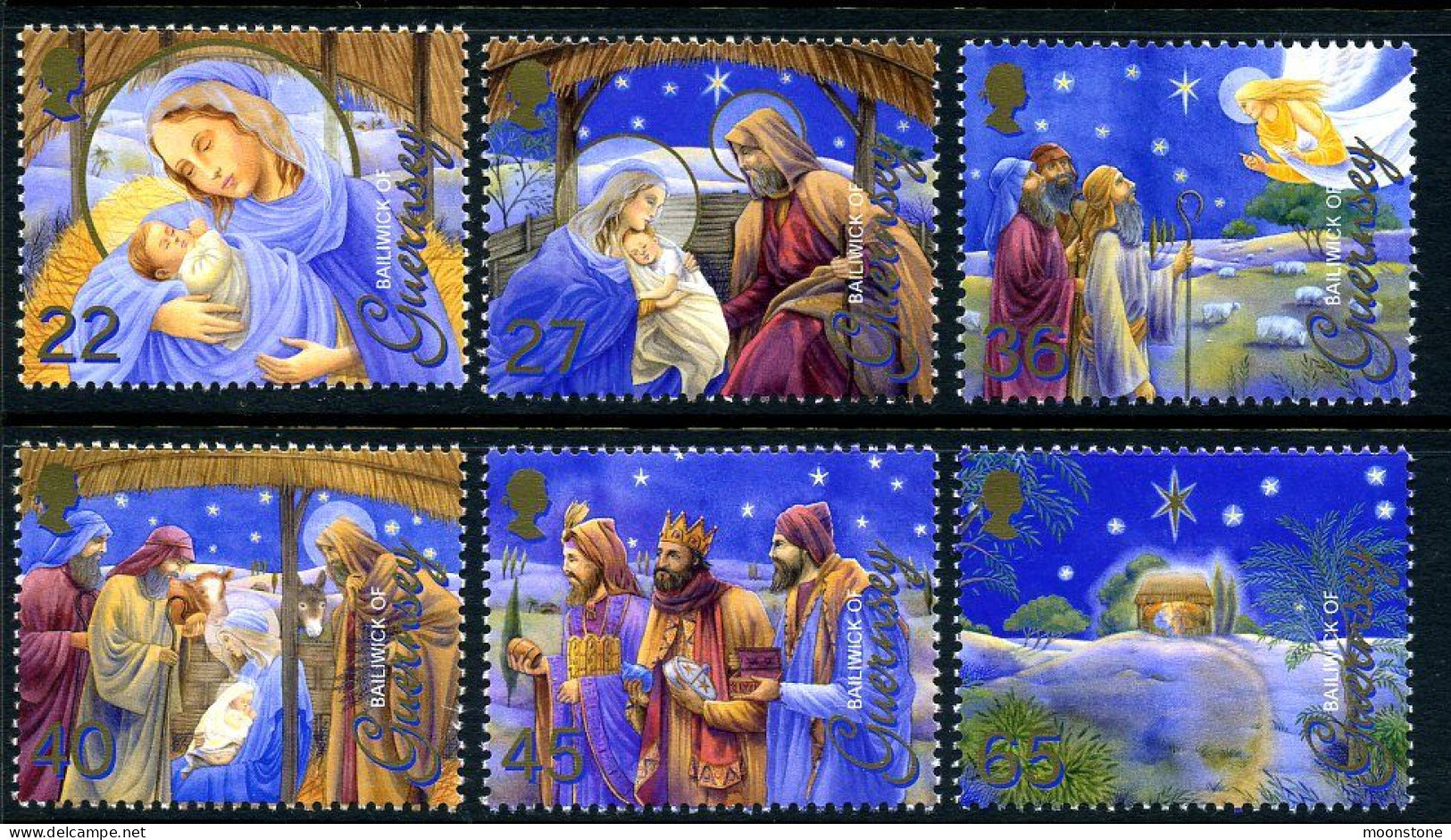 Guernsey 2002 Christmas Set Of 6, MNH, SG 972/7 - Guernesey