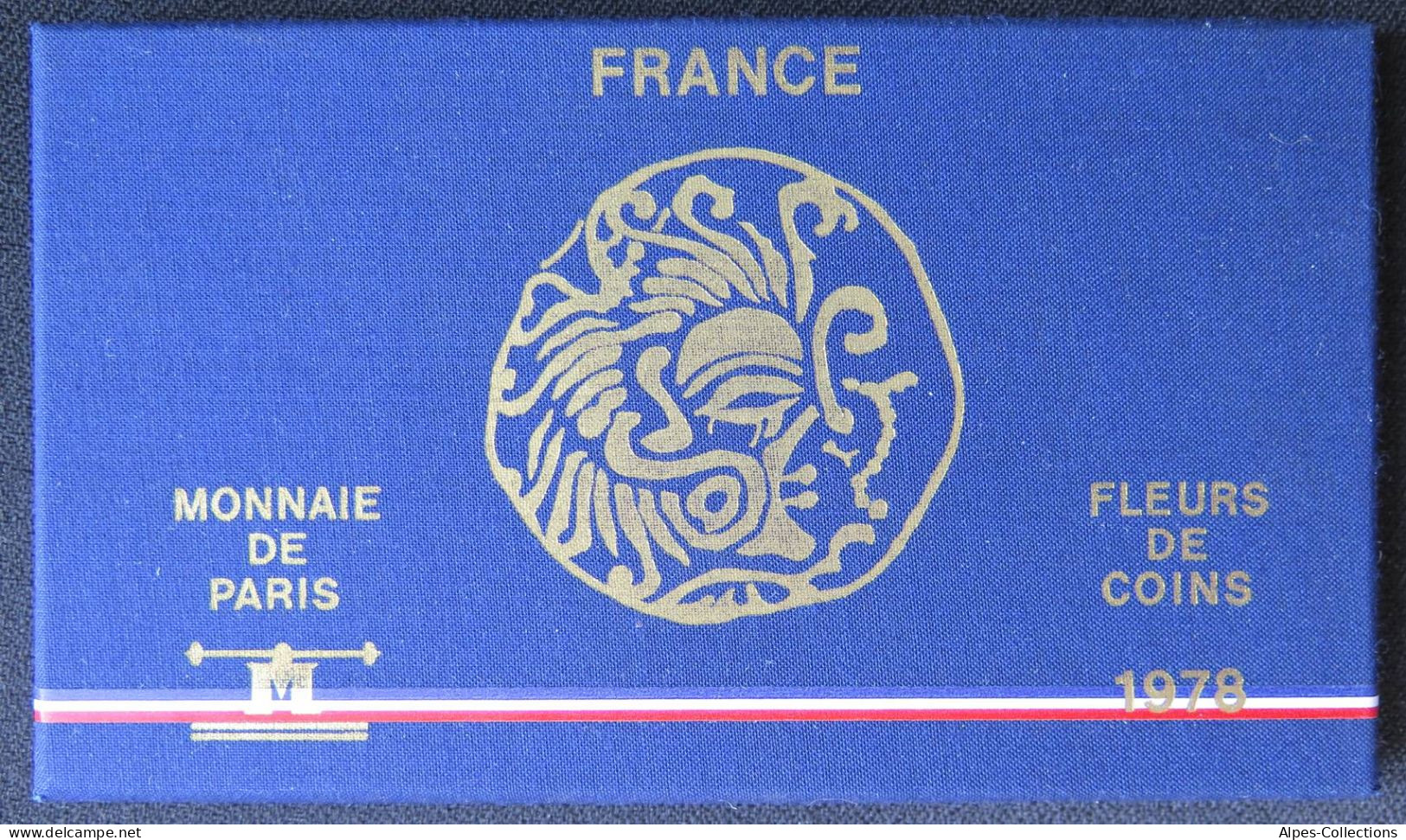 F5000.27 - COFFRET FLEURS DE COINS - 1978 - 1 Centime REBORD à 50 Francs - Tr B - BU, BE & Coffrets