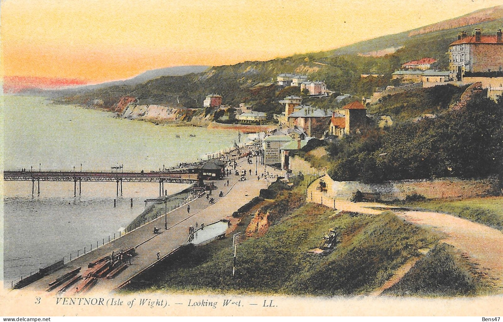 Ventnor (Isle Wight) Looking West -unsent - Ventnor