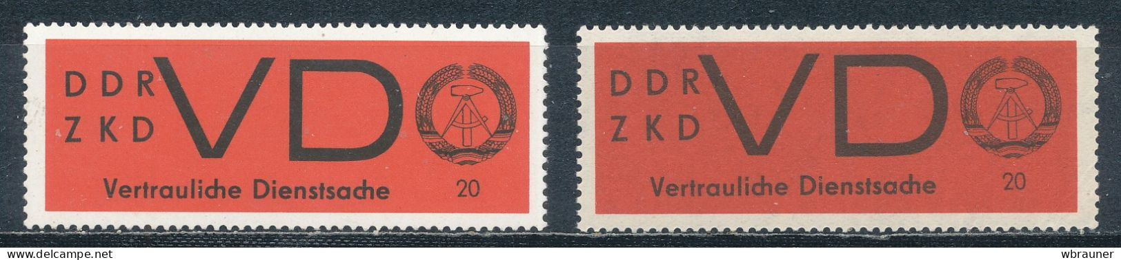 DDR Dienstmarken D 3 X + Y ** Mi. 5,60 - Mint