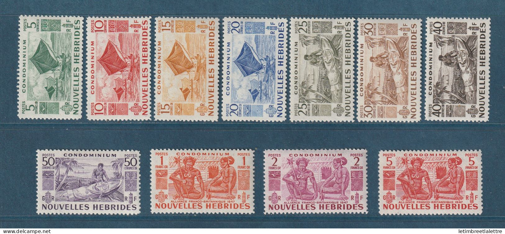 Nouvelles Hébrides - YT N° 144 à 154 * - Neuf Avec Charnière - 1953 - Nuevos