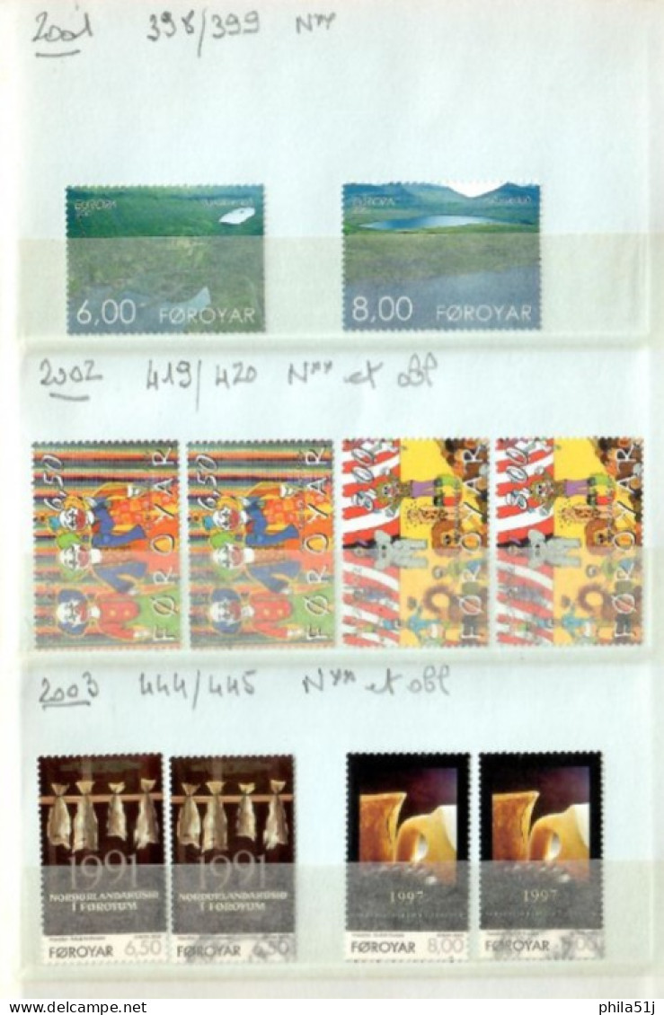 EUROPA  FEROE---ANNEE 2001 A 2013---NEUF** & OBL---1/3 DE COTE VOIR DESCRIPTION - Sammlungen