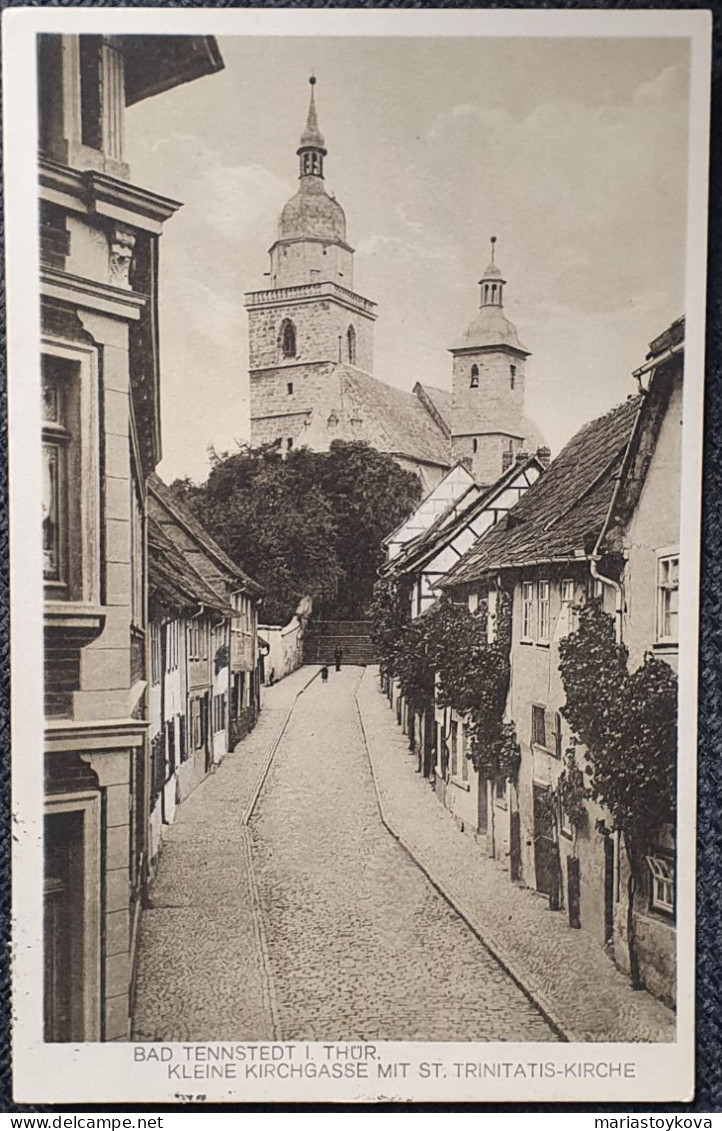 1937. Bad Tennstedt. Kleine Kirchgasse Mit St. Trinnitatis Kirche. - Bad Tennstedt