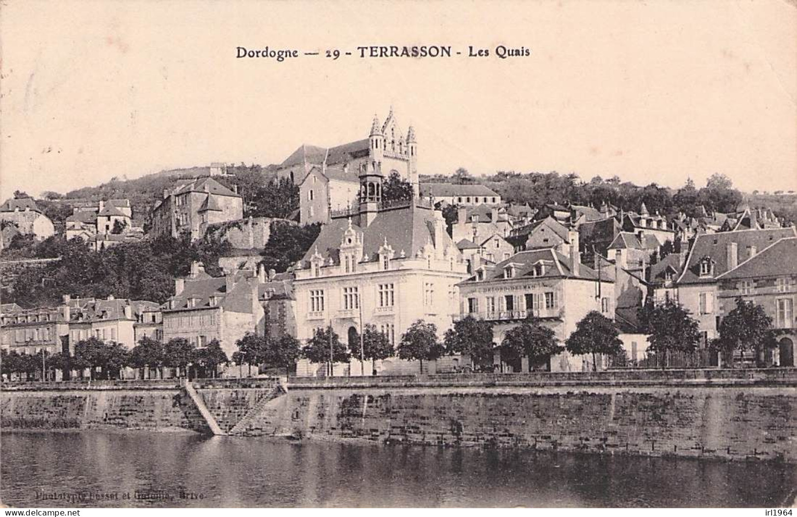 TERRASSON LA VILLEDIEU DORDOGNE LES QUAIS 1911 - Terrasson-la-Villedieu