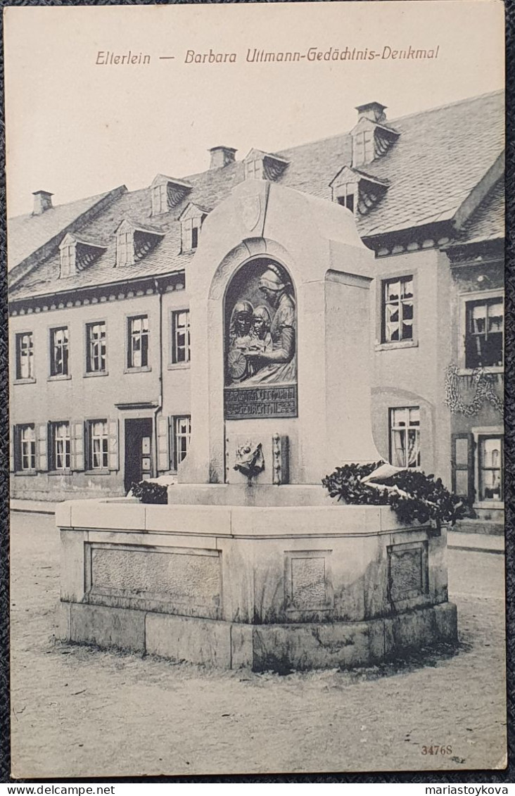 Elterlein. Barbara Uttmann Gedächtnis Denkmal - Zwönitz