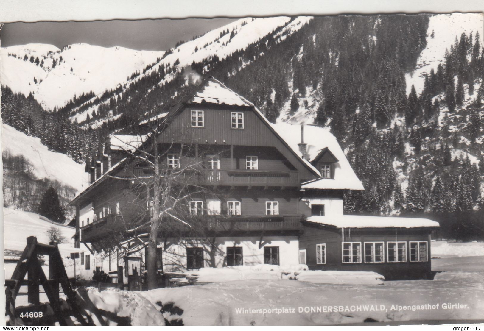 D6433) Wintersportplatz DONNERSBACHWALD - Donnersbach - Alpengasthof GÜRTLER - Alte Verschneite Ansicht 196 - Donnersbach (Tal)