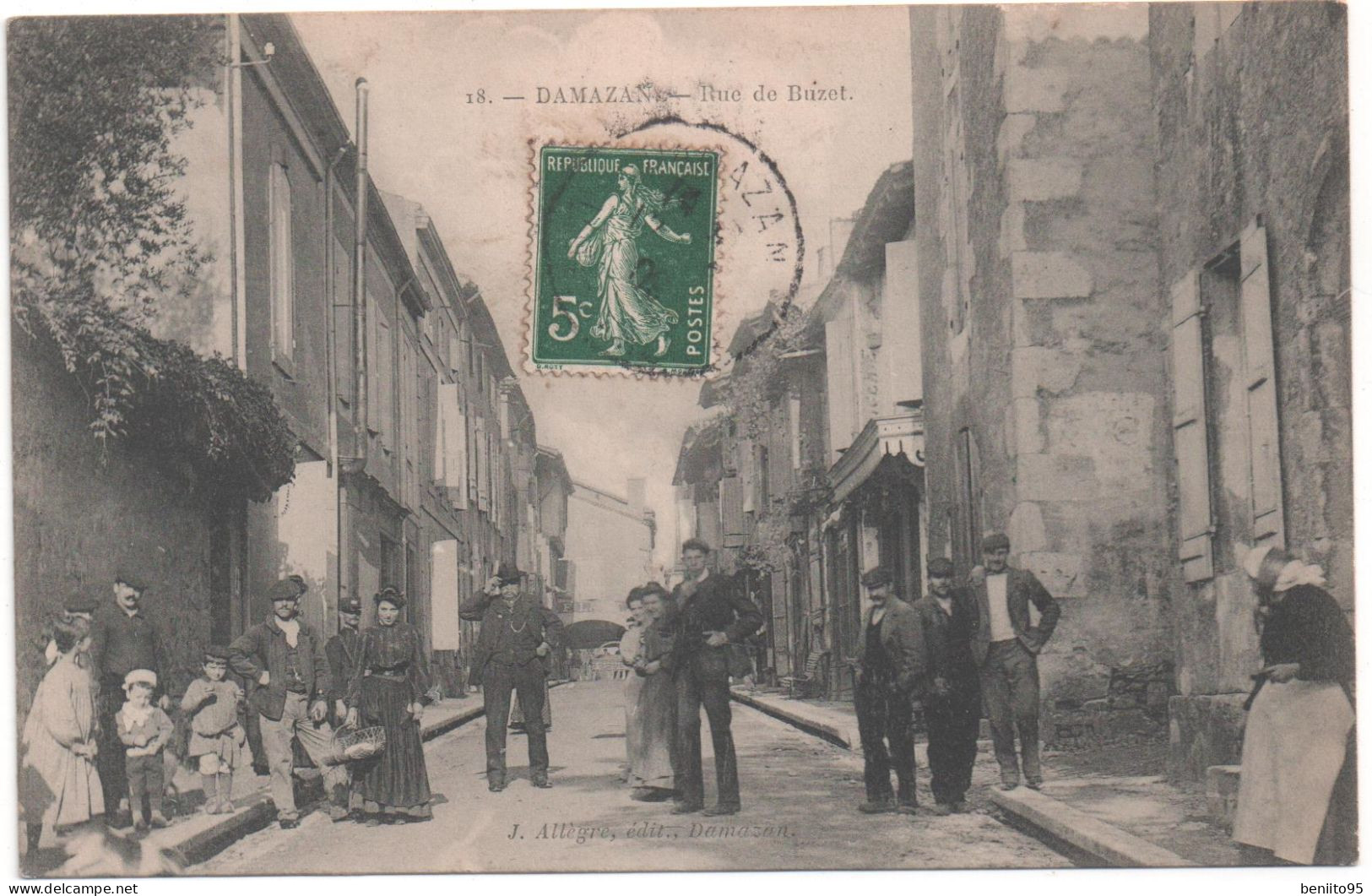 CPA De DAMAZAN  Rue De Buzet. - Damazan