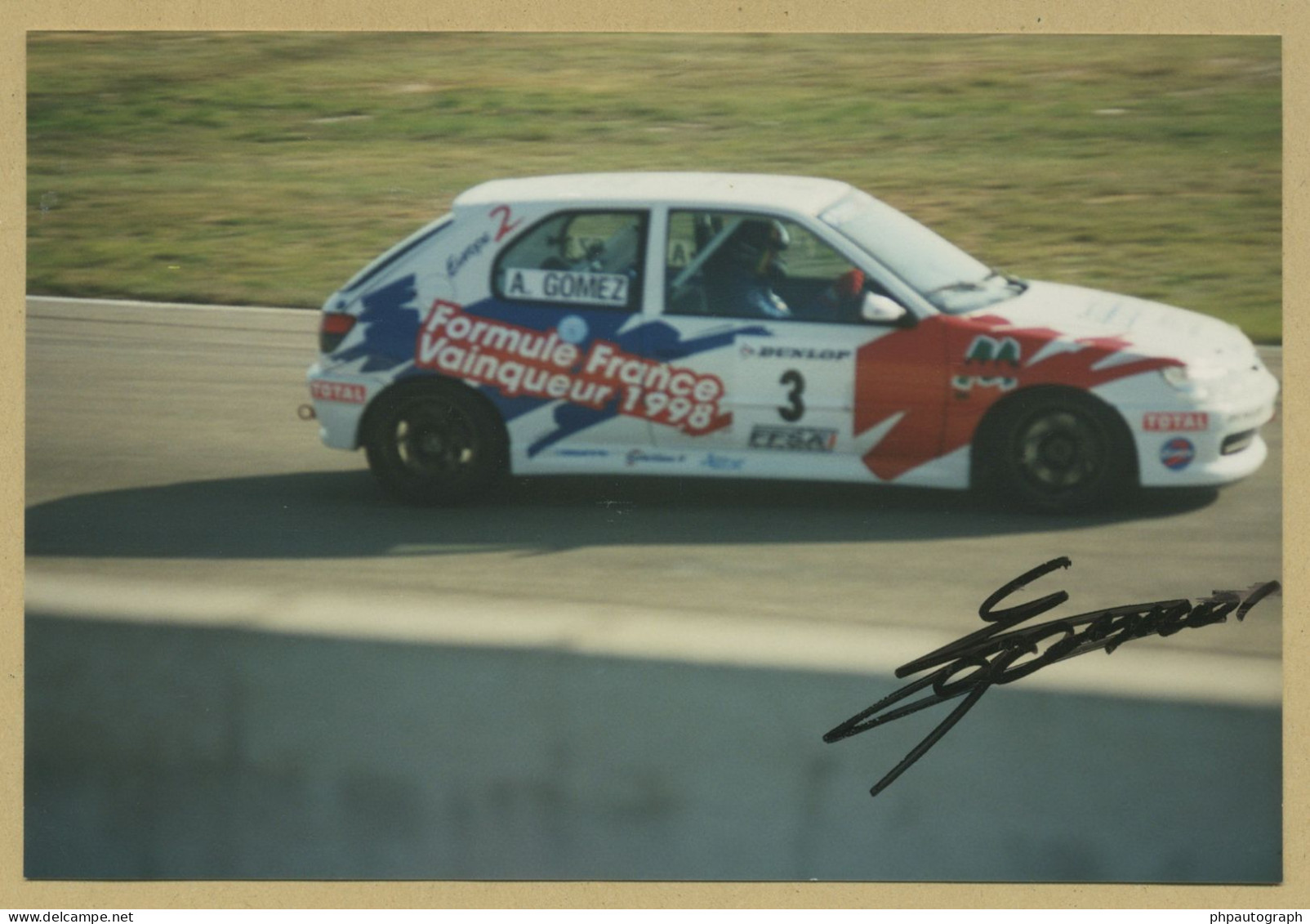 Arnaud Gomez - Pilote Automobile Français - Photo Originale Signée - 1999 - Sportspeople